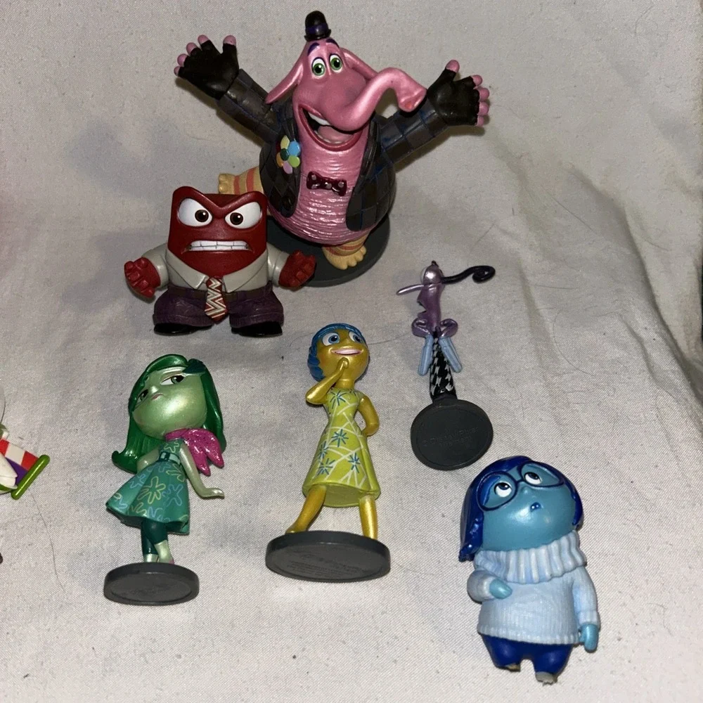 Disney‎ Inside Out Lot Of 6 PVC Figures Cake Toppers Set Joy Anger Fear F1